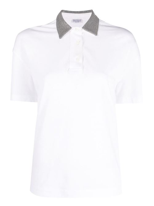 jersey polo with precius collar BRUNELLO CUCINELLI | M0T63BG605C6159